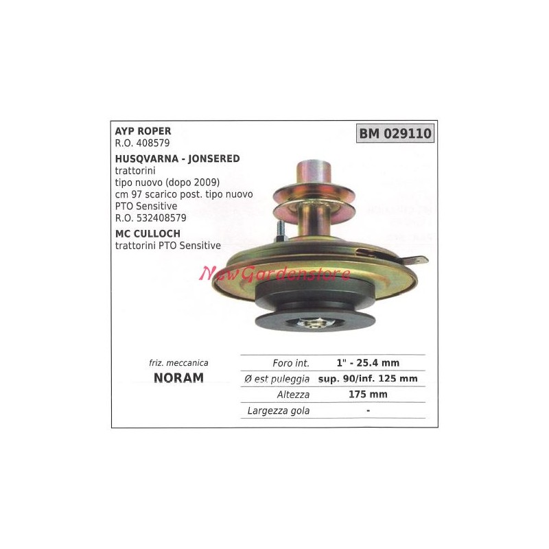 Frizione elettromagnetica noram rasaerba tosaerba ayp roper husqvarna 029110