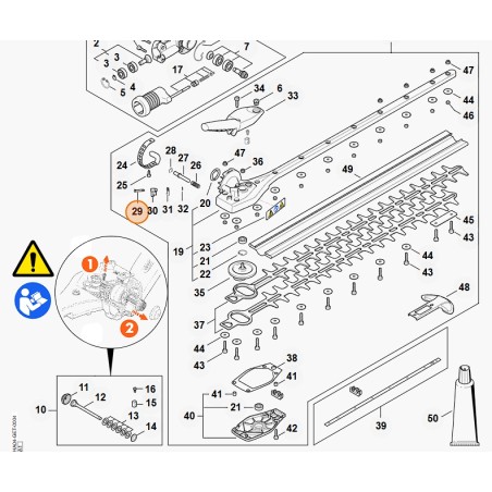 Asse tagliasiepi modelli HLA135 ORIGINALE STIHL 42437040900 | NewgardenParts.com