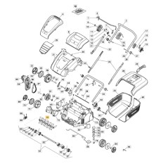 Essieu de scarificateur modèles ASC1.5E ORIGINAL STIGA 118802686/0