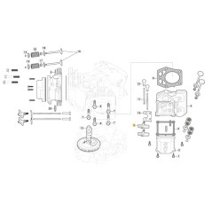 Assieme bilanciere ORIGINALE STIGA motore TRE 635V trattorino 118551558/0 | NewgardenParts.com