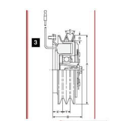 Frizione elettromagnetica WARNER ELECTRIC COMPATBILE CON JOHN DEERE 1411-18 ford trattorino | NewgardenParts.com