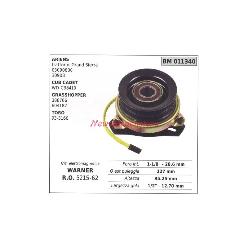 Frizione elettromagnetica warner rasaerba tosaerba ariens cub cadet 011340