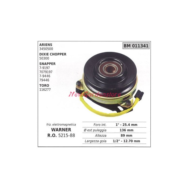 Frizione elettromagnetica warner rasaerba tosaerba ariens dixie chopper 011341