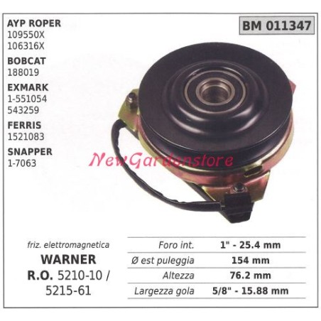 Frizione elettromagnetica warner rasaerba tosaerba ayp roper bobcat 011347 | NewgardenParts.com