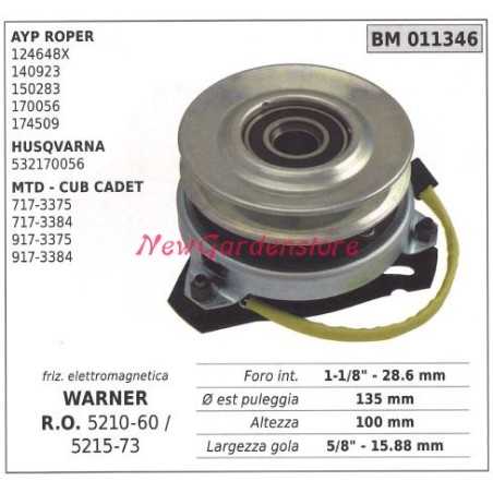 Embrayage électromagnétique warner tondeuse ayp roper husqvarna 011346 | NewgardenParts.com