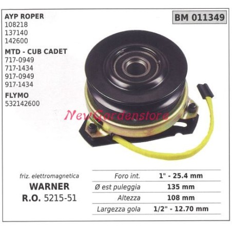 Frizione elettromagnetica warner rasaerba tosaerba ayp roper mtd 011349 | NewgardenParts.com