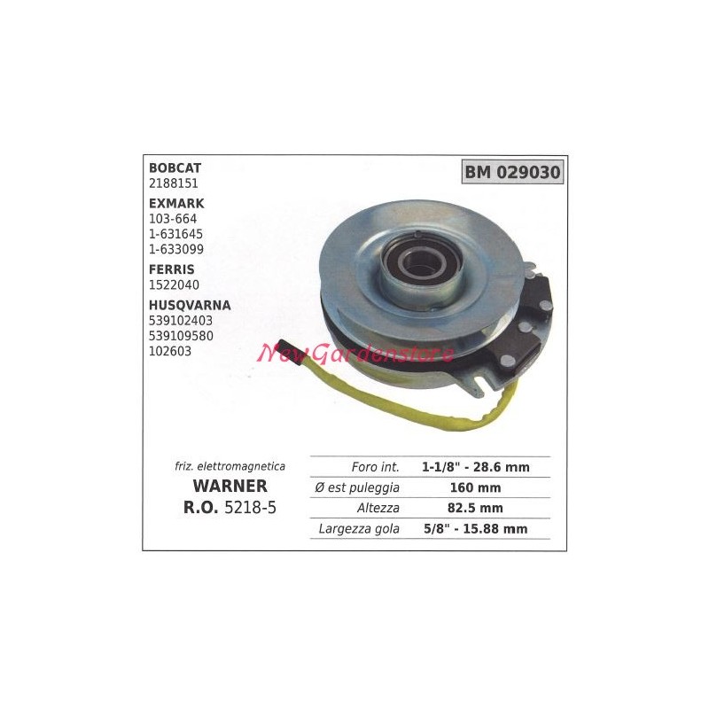 Frizione elettromagnetica warner rasaerba tosaerba bobcat 029030