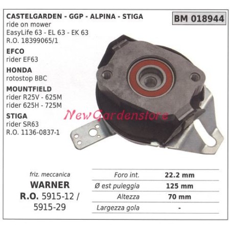 Frizione elettromagnetica warner rasaerba tosaerba castelgarden ggp stiga 018944 | NewgardenParts.com