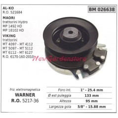 Electromagnetic clutch warner lawn mower maori mp1492hd 026638