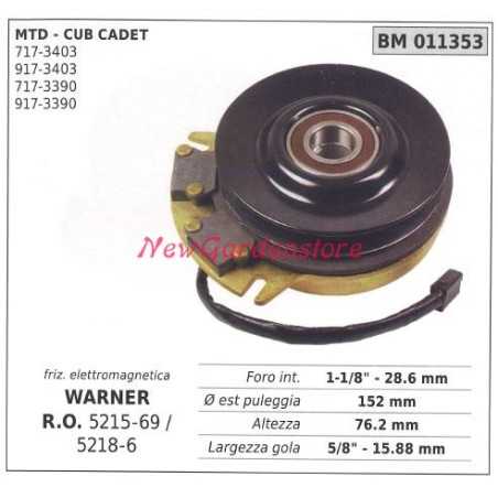 Electromagnetic clutch warner lawn mower mower cub cadet 011353 | NewgardenParts.com
