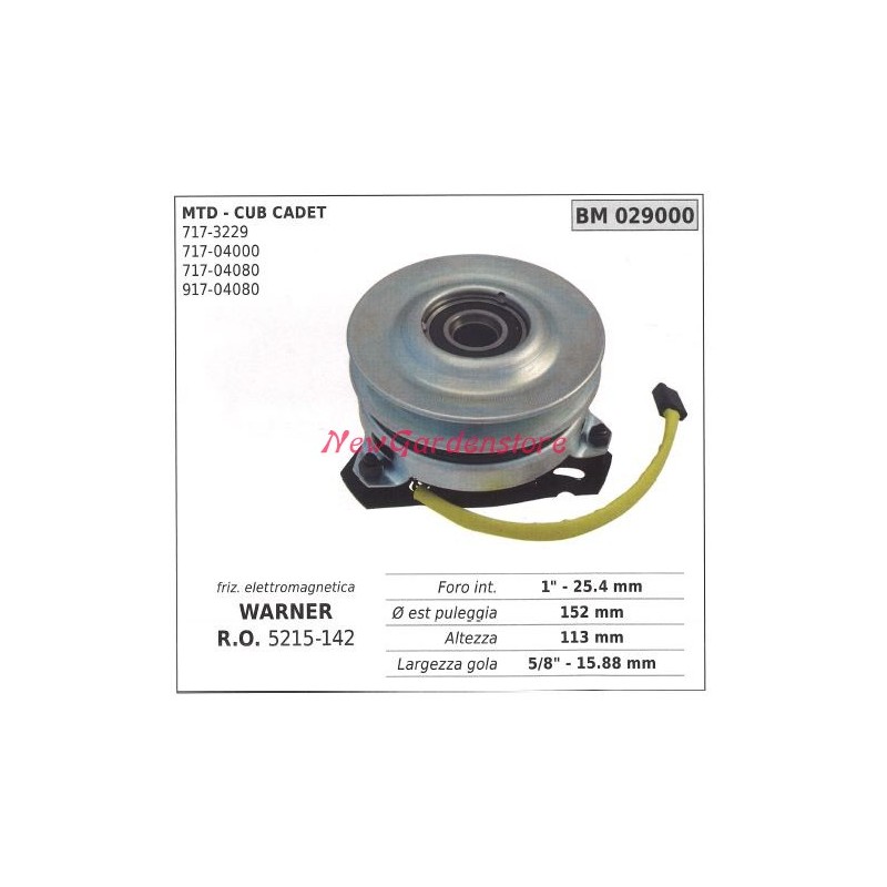 Frizione elettromagnetica warner rasaerba tosaerba tagliaerba cub cadet 029000