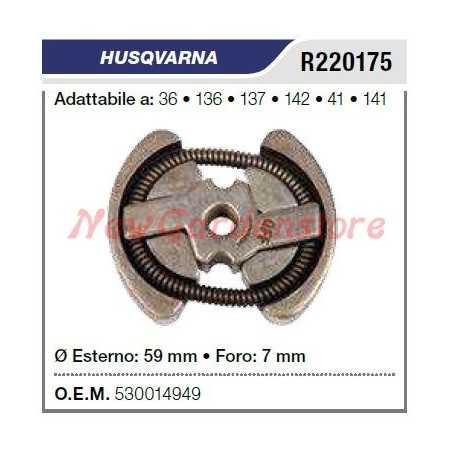 HUSQVARNA chainsaw clutch 36 136 137 142 41 141 R220175 | NewgardenParts.com