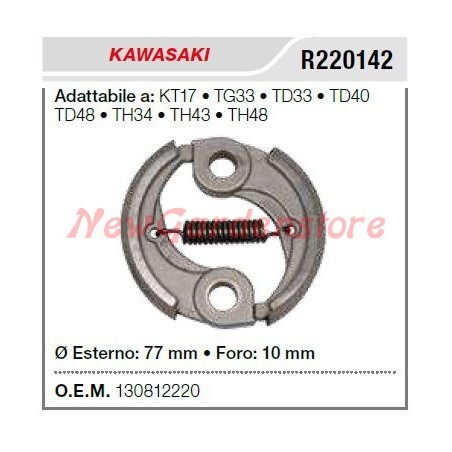 Frizione KAWASAKI decespugliatore KT17 TG33 TD33 TD40 R220142 | NewgardenParts.com