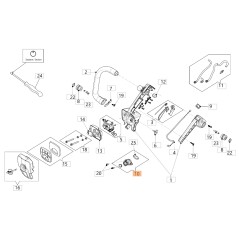 Assieme collettore aspirazione ORIGINALE OLEOMAC per motosega GSTH 240 50352013R