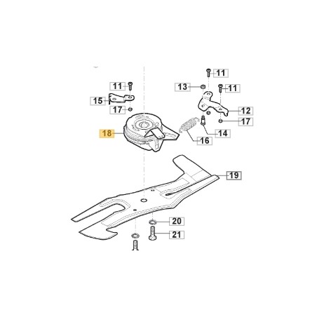 Frizione lama tagliaerba modelli LINER22SHBBC ORIGINALE STIGA 118399076/0 | NewgardenParts.com