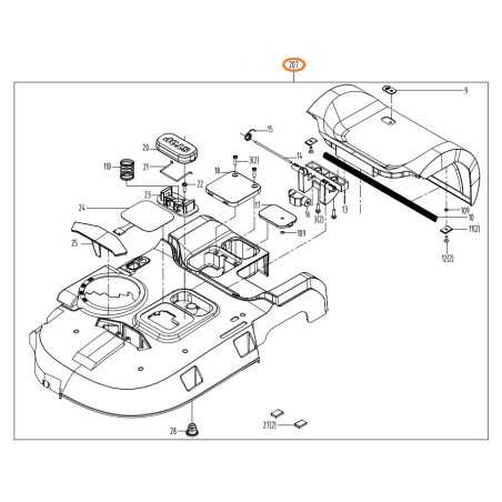 Ensemble couvercle supérieur de la tondeuse robot ORIGINAL WORX WR141E | NewgardenParts.com