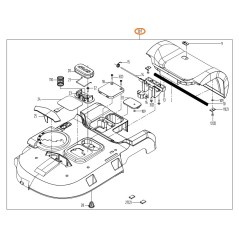 ORIGINAL WORX Mähroboter WR141E Obere Abdeckungsbaugruppe