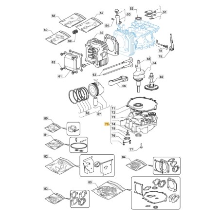 Assieme coppa motore TRE0701 ORIGINALE STIGA trattorino tagliaerba 118550445/0 | NewgardenParts.com