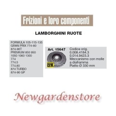 Frizione meccanismo 15647 trattore LAMBORGHINI Formula Premium 874 Turbo GP | NewgardenParts.com