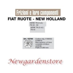 Frizione meccanismo 6 leve disco trattore serie TN 50 60 FIAT NEW HOLLAND 5186552 | NewgardenParts.com