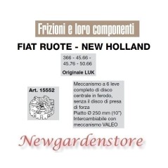 Frizione meccanismo 6leve piatto250mm 366 45.66 45.76 LUK 15552 FIAT NEW HOLLAND | NewgardenParts.com