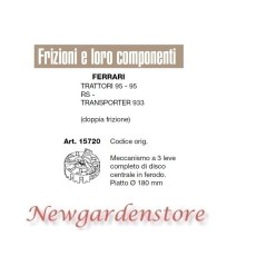 Frizione meccanismo compatibile trattorino 95 Transporter 933 FERRARI 15720 | NewgardenParts.com