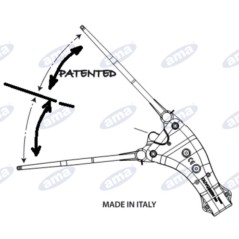 Récolteuse d'olives électrique perche télescopique 2200 - 3100mm FURORE 12V - 300W | NewgardenParts.com