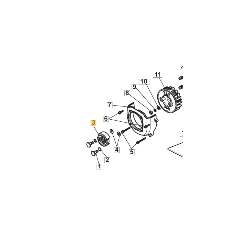 Assieme frizione decespugliatore benzina modelli ABR26 ATR26J 118802113/0 STIGA