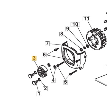 Assieme frizione decespugliatore benzina modelli ABR26 ATR26J 118802113/0 STIGA | NewgardenParts.com