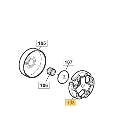 Frizione motosega benzina modelli AC27T AC31 ACS531 APR527 118804758/0 STIGA | NewgardenParts.com