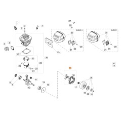 Frizione ORIGINALE OLEOMAC per motosega GS 650 - GS 651 50250063R