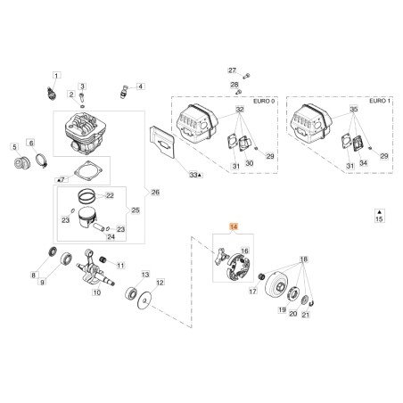 Frizione ORIGINALE OLEOMAC per motosega GS 650 - GS 651 50250063R | NewgardenParts.com