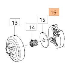 Frizione ORIGINALE OLEOMAC per motosega modello GSTH 240 50350161R | NewgardenParts.com