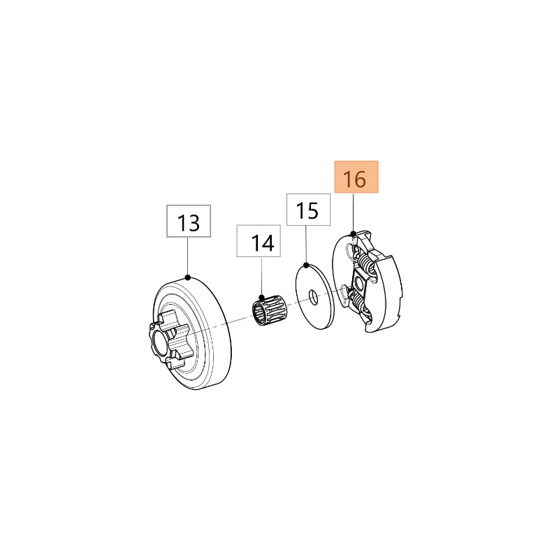 Frizione ORIGINALE OLEOMAC per motosega modello GSTH 240 50350161R