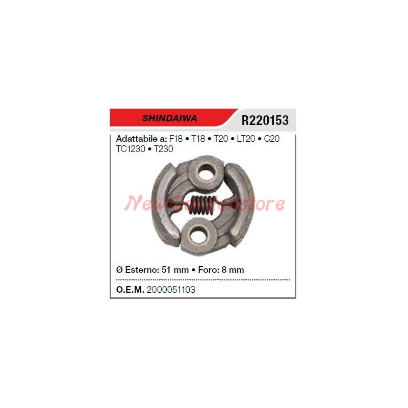 Embrayage SHINDAIWA débroussailleuse F18 T20 LT20 C20 TC1230 T230 R220153