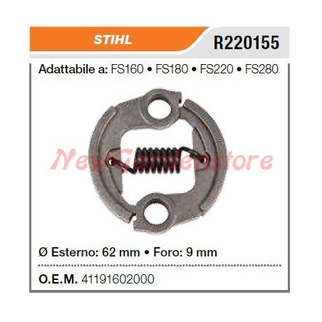 Frizione STIHL decespugliatore FS160 180 220 280 R220155 | NewgardenParts.com