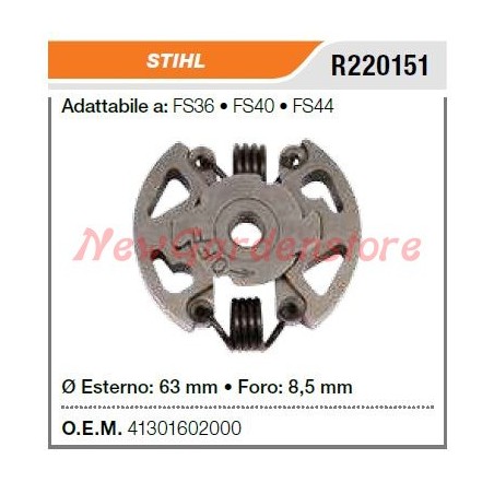 Frizione STIHL decespugliatore FS36 FS40 FS44 R220151 | NewgardenParts.com