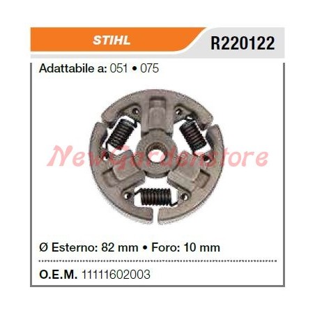 Frizione STIHL motosega 051 075 R220122 | NewgardenParts.com