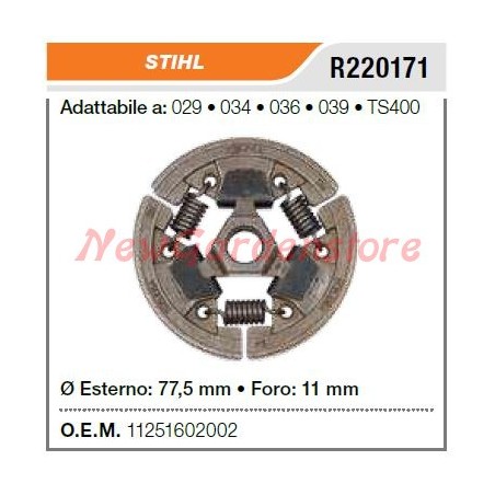 Frizione STIHL motosega troncatore 029 034 036 039 TS400 R220171 | NewgardenParts.com