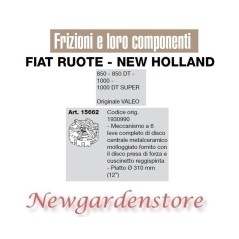 Frizione trattore 850 850DT 1000 SUPER VALEO 15662 FIAT NEW HOLLAND piatto 310mm | NewgardenParts.com