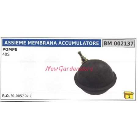Conjunto membrana acumulador Bomba UNIVERSAL Bertolini 40S 002137 | NewgardenParts.com