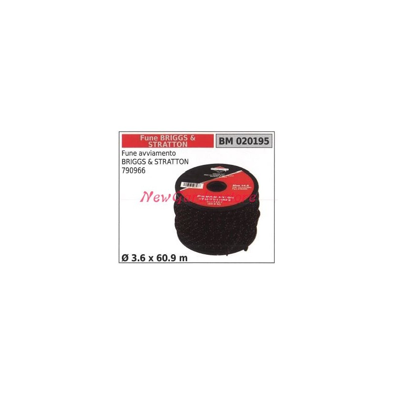 Fune avviamento briggs&stratton 790966 Ø 3.6 x 60.9m 020195