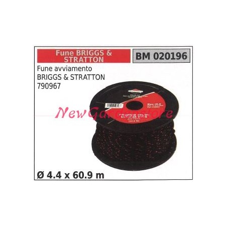 Fune avviamento briggs&stratton 790967 Ø 4.4 x 60.9m 020196 | NewgardenParts.com