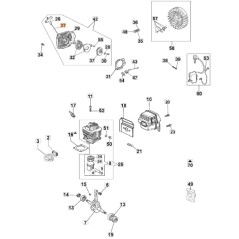 Chainsaw starter rope models 956 GS630 ORIGINAL OLEOMAC 098000079R | NewgardenParts.com