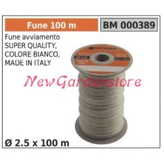 Super quality white starter rope Ø 2.5 x 100m 000389 | NewgardenParts.com