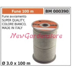 Fune avviamento super quality colore bianco Ø 3.0 x 100m 000390 | NewgardenParts.com