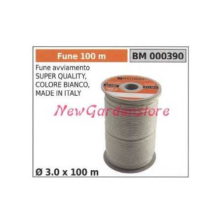 Super quality starter rope white colour Ø 3.0 x 100m 000390 | NewgardenParts.com
