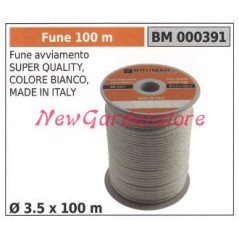 Super quality starter rope white colour Ø 3.5 x 100m 000391 | NewgardenParts.com