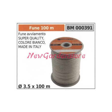 Fune avviamento super quality colore bianco Ø 3.5 x 100m 000391 | NewgardenParts.com