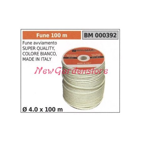 Fune avviamento super quality colore bianco Ø 4.0 x 100m 000392 | NewgardenParts.com